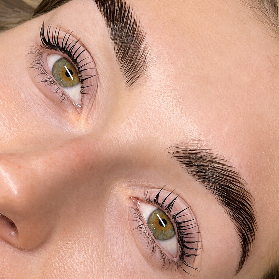 Brow and lash combination result